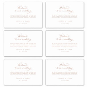 4 x 6 Welcome Geschenkboxen Labels Hotel Bag Stick