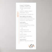 4" x 9" Cantaloupe Menu Poster