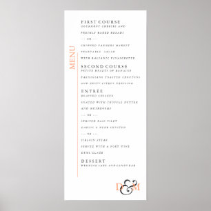 4" x 9" Cantaloupe Menu Poster