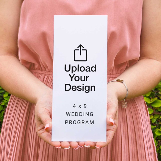 4" x 9" Flachkarte - Hochzeitsprogramm Menükarte (Von Creator hochgeladen)
