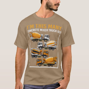 4 year old Im This Many Concrete Mixer Truck 4th B T-Shirt