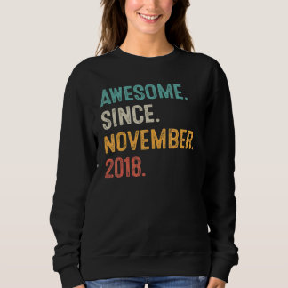 4 Years Old  4th Bday Boy Awesome Since November 2 Sweatshirt