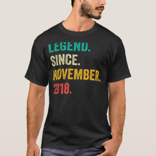 4 Years Old Legend Since November 2018 4 T-Shirt