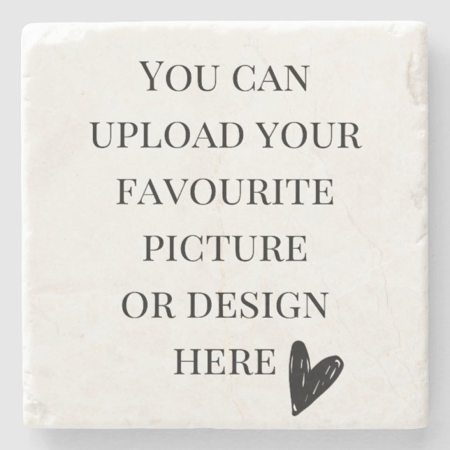 4 Zoll x 4 Zoll Marmor personalisieren Steinuntersetzer (Vorderseite)