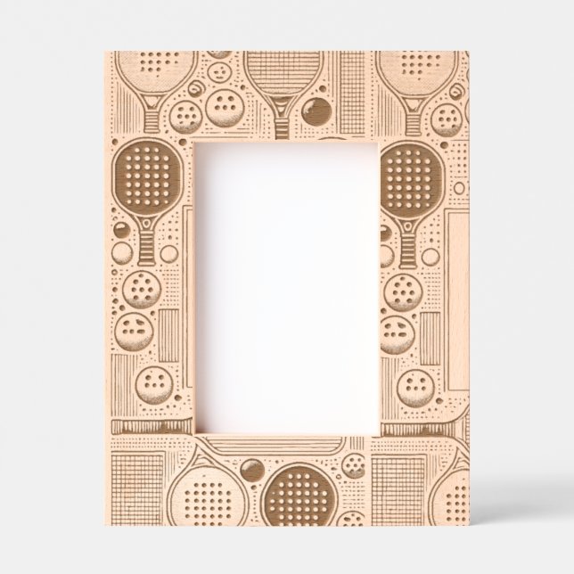 4 Zoll x 6 Zoll großes Holzpickleball Geätzte Rahmen (Vorderseite)