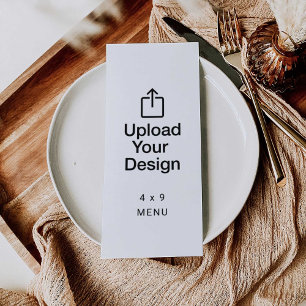 4 Zoll x 9 Zoll Menü Menükarte