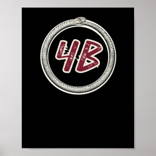 4b Bewegung Ouroboros Schlange #4b Aufkleber Poster