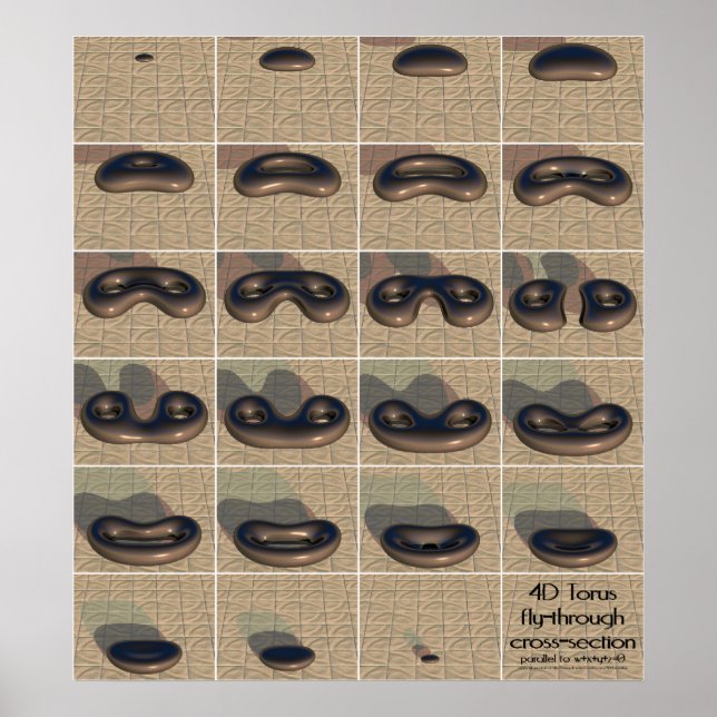 4D-Torus-Kreuzung Poster (Vorne)