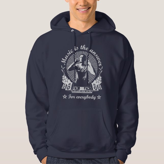 4DJS Music is the Moleton answer Hoodie (Vorderseite)