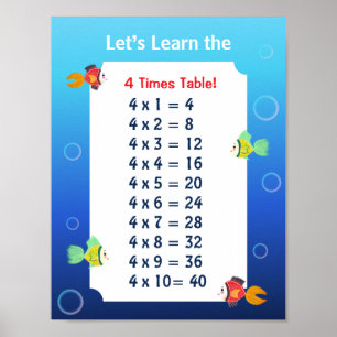 4er-Reihe Poster für Kinder   Ozean-Mathematik 