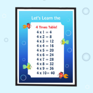4er-Reihe Poster für Kinder   Ozean-Mathematik 