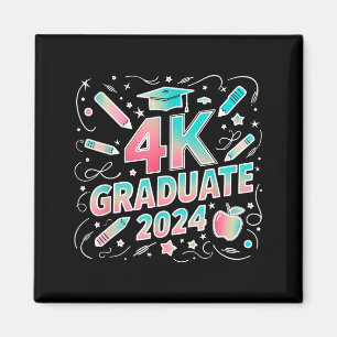 4k Absolvent 2024 lustig 4k Kindergarten-Abschluss Magnet