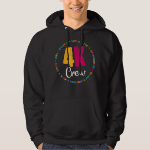 4K Crew Squad Team Lehrerin Kindergarten Kinder El Hoodie