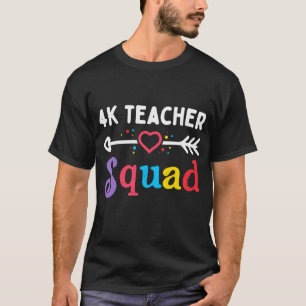 4k Lehrer Squad Vierter Lehrer Student Team Zurück T-Shirt