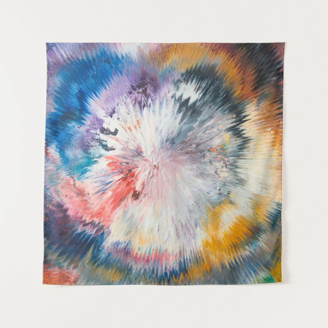 4K Ölmalerei. Farbenfrohe kreative Abstraktion. ab Wandteppich (Vorderseite)