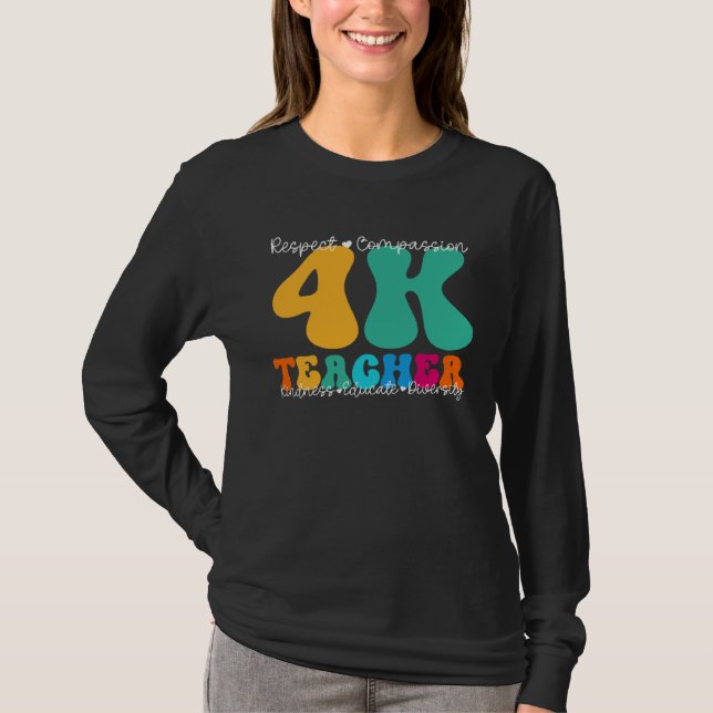 4K Teacher Appreciation Week Back to School T-Shirt (Vorderseite)