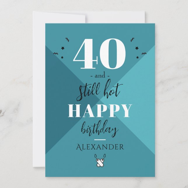 4O und immer noch heiß Feiertagskarte (Vorderseite)