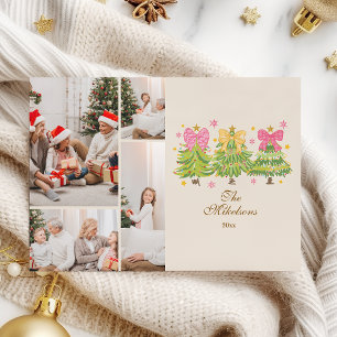 4Photo Helle Bandbäume Feiertagsfamilie Feiertagskarte