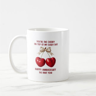 4th Anniversary Card, Fruit Anniversary Ornament Kaffeetasse