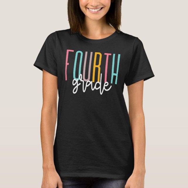 4th Fourth Grade Team Back To School Student Teach T-Shirt (Vorderseite)