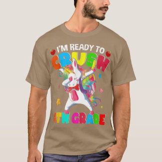 4th Grad Ready Crush Dabbing Unicorn Back To Scho T-Shirt