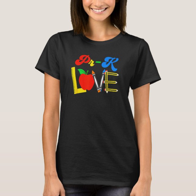 4th Grade Love Teacher Student Back To School 2023 T-Shirt (Vorderseite)