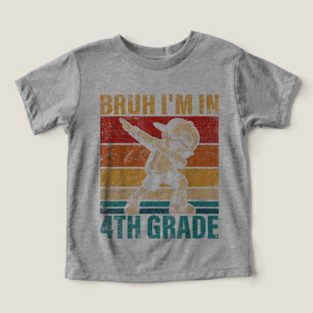 4th Grade Ready  Cute Back to School Character Tee (Design Vorderseite)