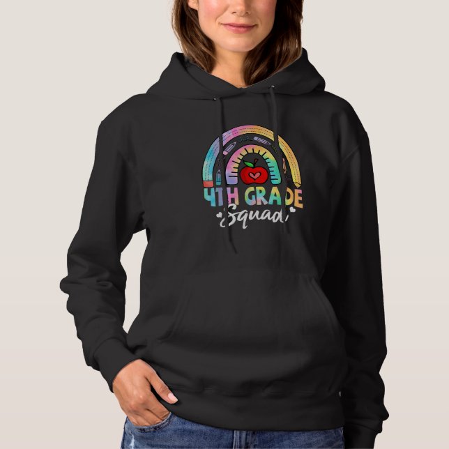 4th Grade Squad Back To School Fourth Grade Teache Hoodie (Vorderseite)