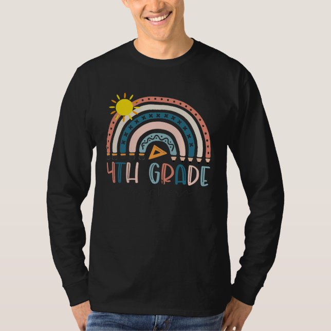 4th Grade Teacher  Boho Rainbow Teacher s Day T-Shirt (Vorderseite)