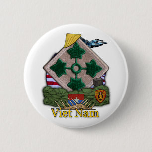 4th infantry Division Vietnam War vets Button