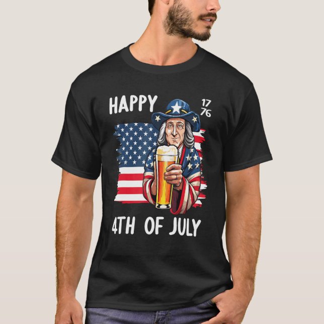 4th July 1776 Patriotic Patriot USA Eagle Independ T-Shirt (Vorderseite)