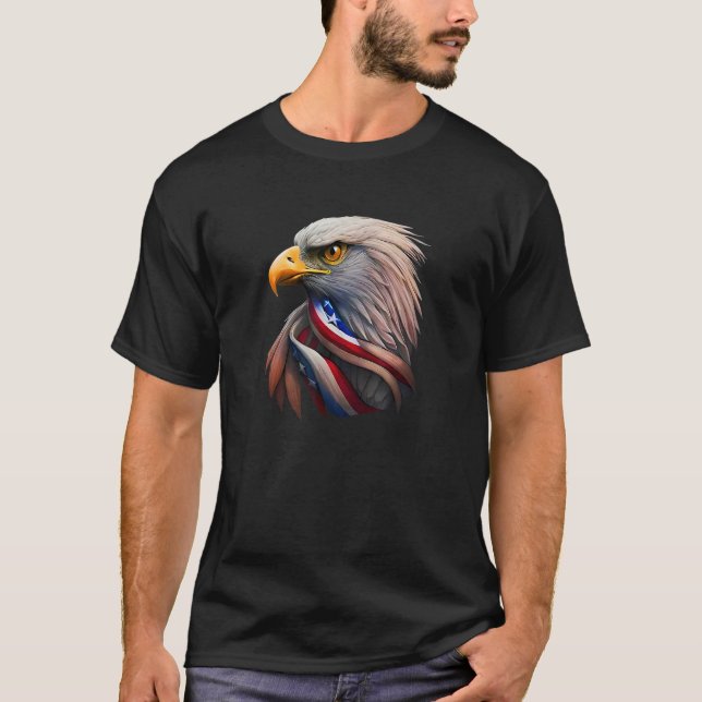 4th july American eagle flag Independence Day T-Shirt (Vorderseite)