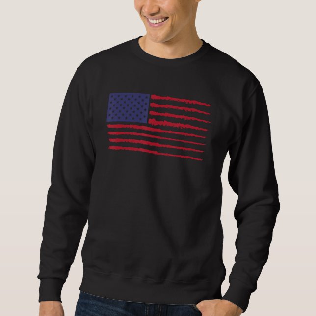 4th July American Patriotic Independence Day Men W Sweatshirt (Vorderseite)
