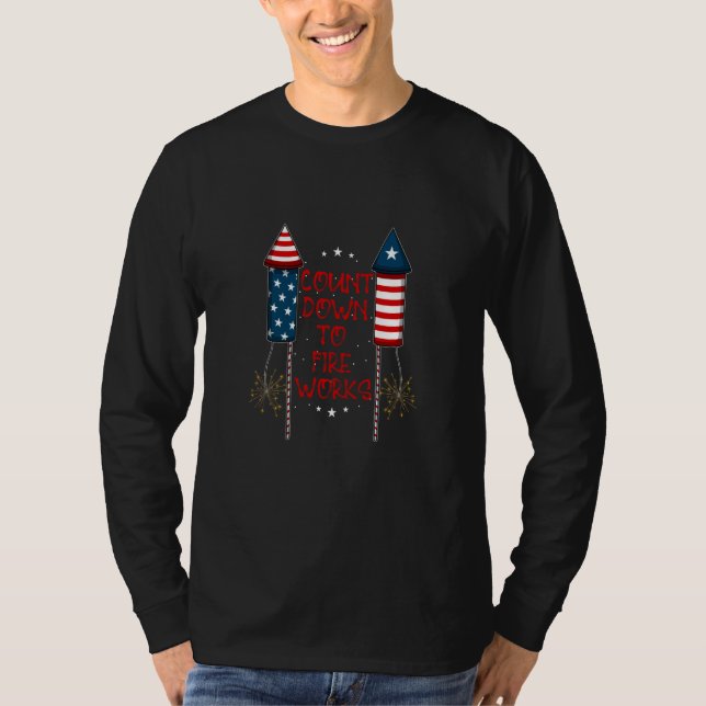 4th July Fireworks Drinks Party Family Friends Pat T-Shirt (Vorderseite)