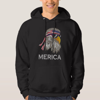 4th july Patriotic eagle flag Independence Day Ame Hoodie