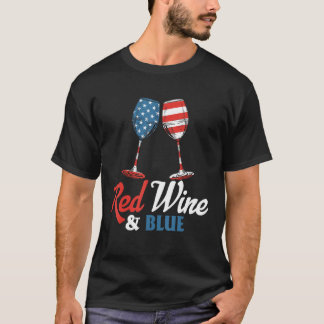 4th July Red Wine And Blue Patriotic T-Shirt