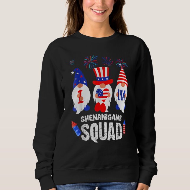 4th Of July 2023 Patriotic Gnomes  American USA Sweatshirt (Vorderseite)