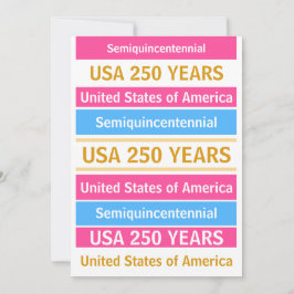 4th of July 2026 USA 250 Years Semiquincentennial Einladung