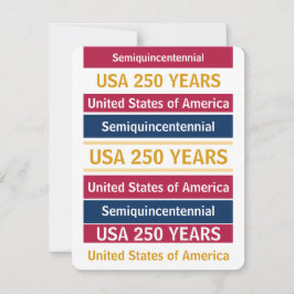 4th of July 2026 USA 250 Years Semiquincentennial RSVP Karte