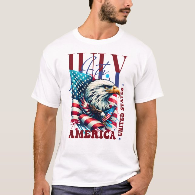 4th of July American Eagle Sublimation-61904 T-Shirt (Vorderseite)