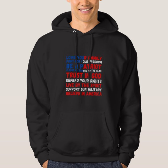 4th of July American Flag Patriotic 1776_2 Hoodie (Vorderseite)