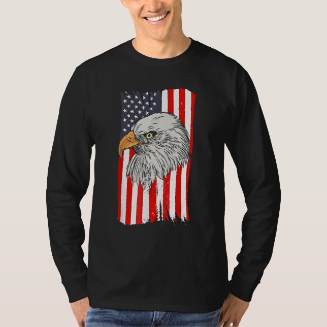 4th Of July American Flag Patriotic Eagle USA Cool T-Shirt (Vorderseite)