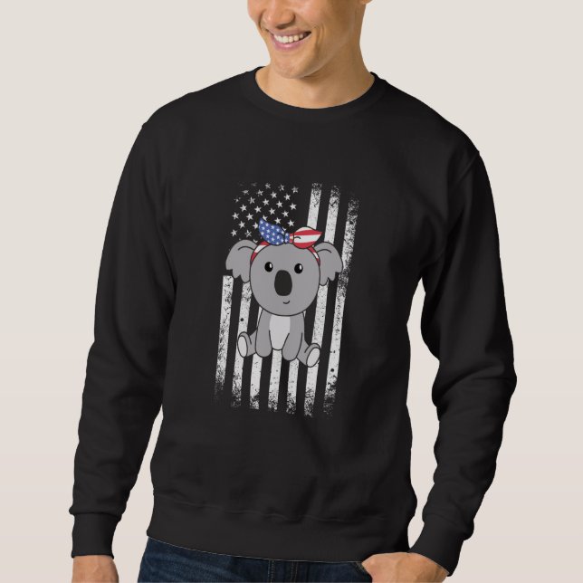 4th Of July American Koala For Kids Cute Usa Koala Sweatshirt (Vorderseite)