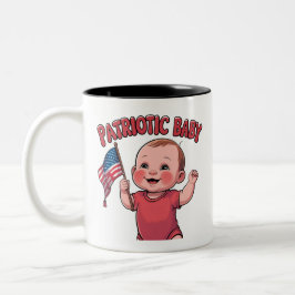 4th of July Baby Mug - Patriotic Baby Sip Cup Zweifarbige Tasse
