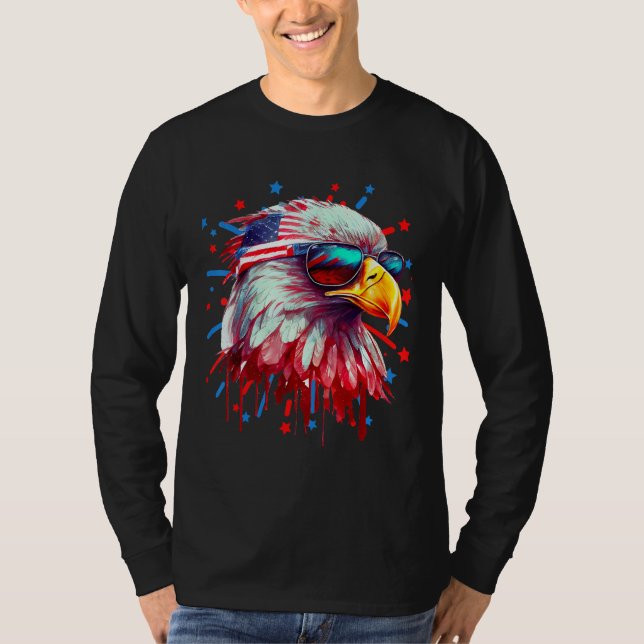 4th Of July Bald Eagle T-Shirt (Vorderseite)