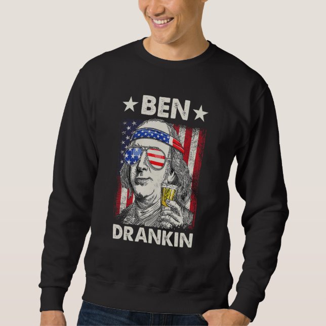 4th of July Ben Drankin Patriotic Sweatshirt (Vorderseite)