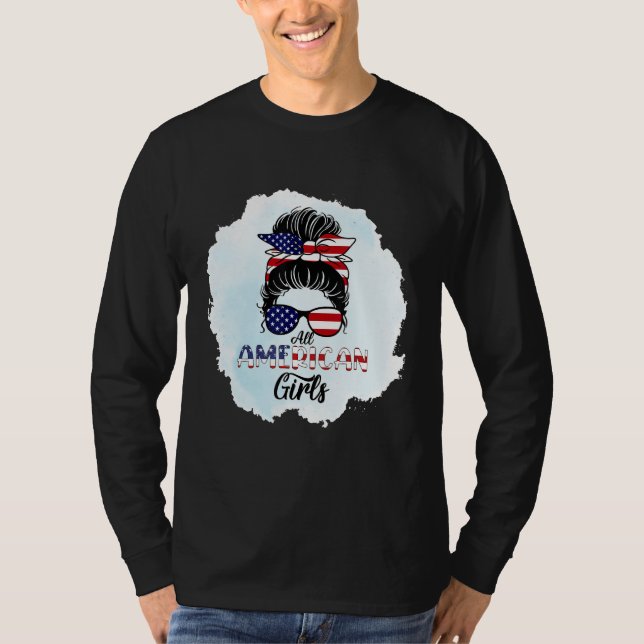 4th of July Bleached Daughter USA All American Gir T-Shirt (Vorderseite)