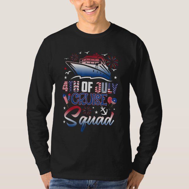 4th Of July Cruise Squad Patriotic American T-Shirt (Vorderseite)