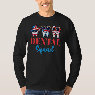 4th Of July Dentist  American Patriotic Dental Squ T-Shirt
