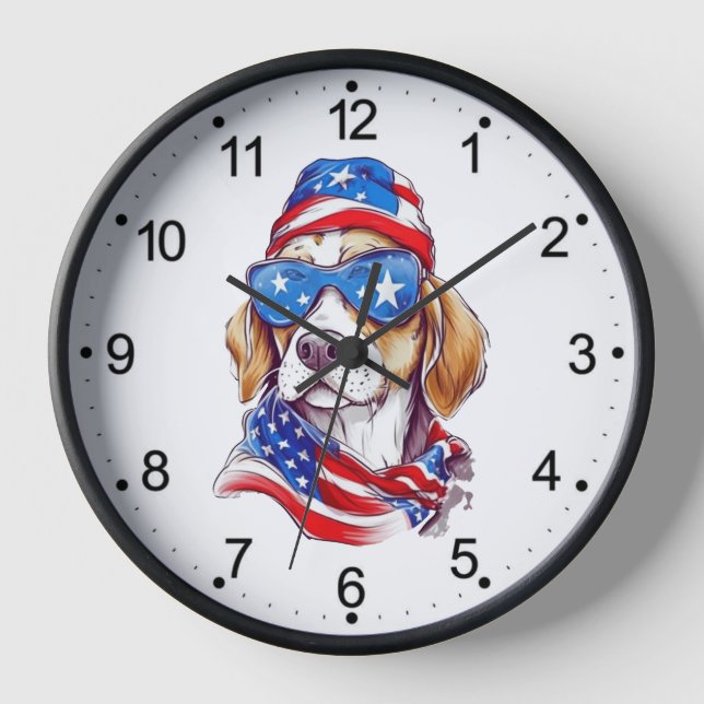 4th Of July Dog Sublimation-66361 Uhr (Vorderseite)
